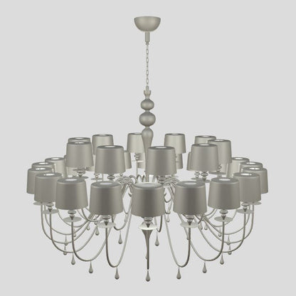 Elaelune S20 Chandelier Resin & Polyurethane Structure. Aluminum Lamp Shades 106.3"D