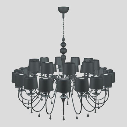 Elaelune S20 Chandelier Resin & Polyurethane Structure. Aluminum Lamp Shades 106.3"D