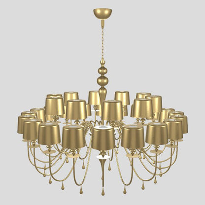 Elaelune S20 Chandelier Resin & Polyurethane Structure. Aluminum Lamp Shades 106.3"D