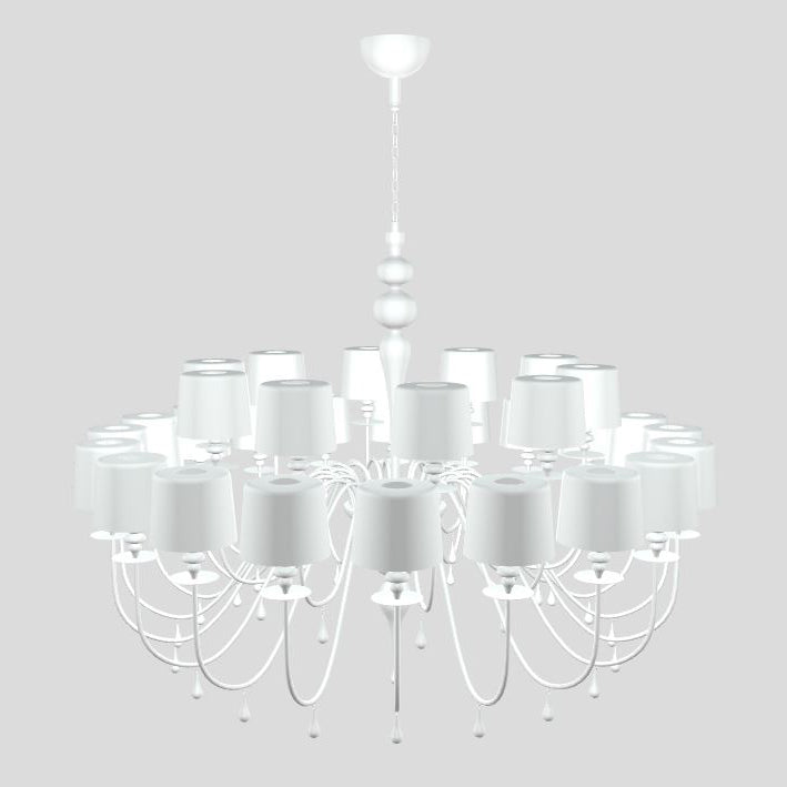 Elaelune S20 Chandelier Resin & Polyurethane Structure. Aluminum Lamp Shades 106.3"D