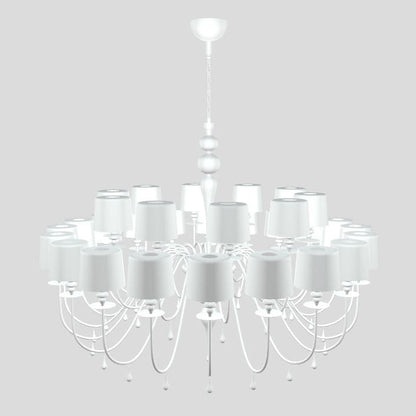 Elaelune S20 Chandelier Resin & Polyurethane Structure. Aluminum Lamp Shades 106.3"D