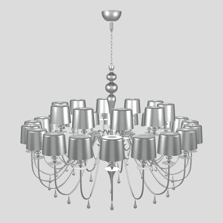 Elaelune S20 Chandelier Resin & Polyurethane Structure. Aluminum Lamp Shades 106.3"D