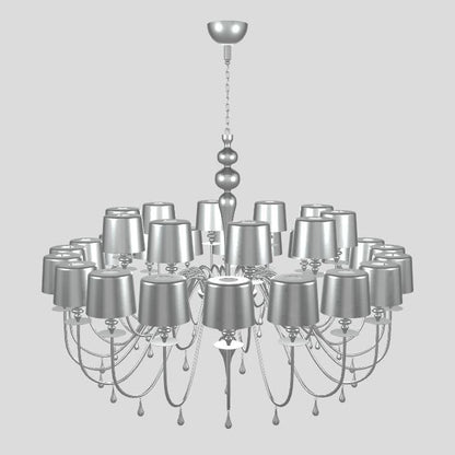 Elaelune S20 Chandelier Resin & Polyurethane Structure. Aluminum Lamp Shades 106.3"D