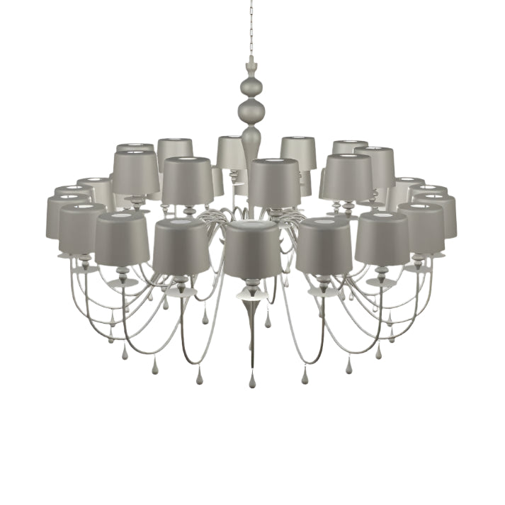 Elaelune S20 Chandelier Resin & Polyurethane Structure. Aluminum Lamp Shades 106.3"D