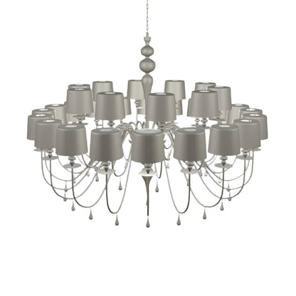 Elaelune S20 Chandelier Resin & Polyurethane Structure. Aluminum Lamp Shades 106.3"D
