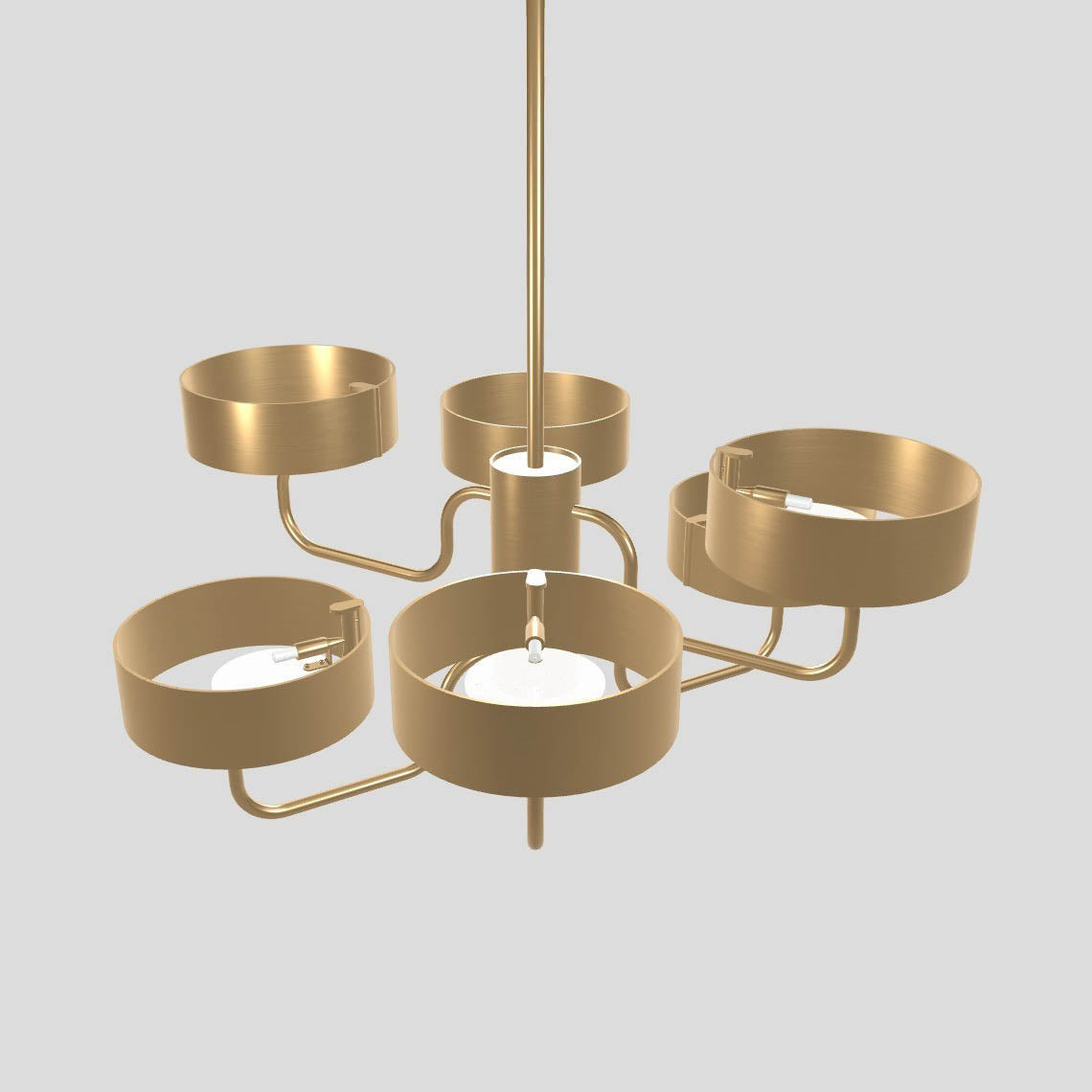 Eonitara Chandelier Metal Structure & Decorated Glass Diffuser 43.3"D