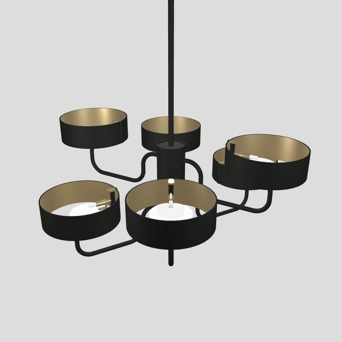 Eonitara Chandelier Metal Structure & Decorated Glass Diffuser 43.3"D