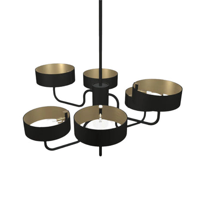 Eonitara Chandelier Metal Structure & Decorated Glass Diffuser 43.3"D
