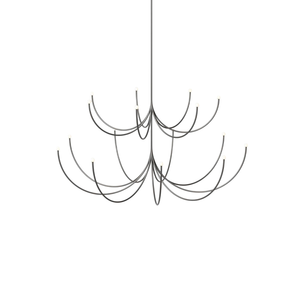 Galoulume Multi-Tier Chandelier Brass & Glass 35.4"D