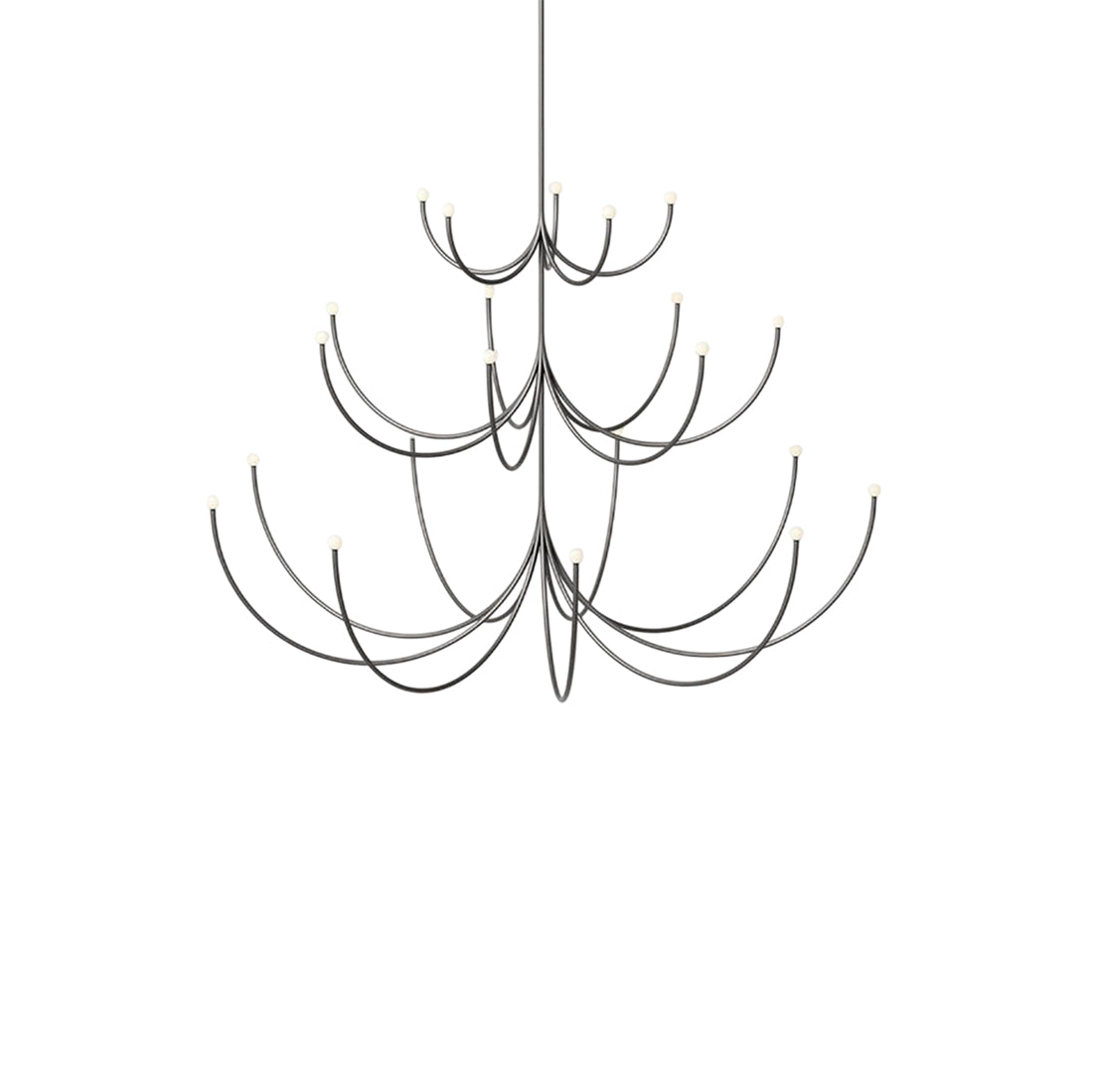Galoulume Multi-Tier Chandelier Brass & Glass 35.4"D