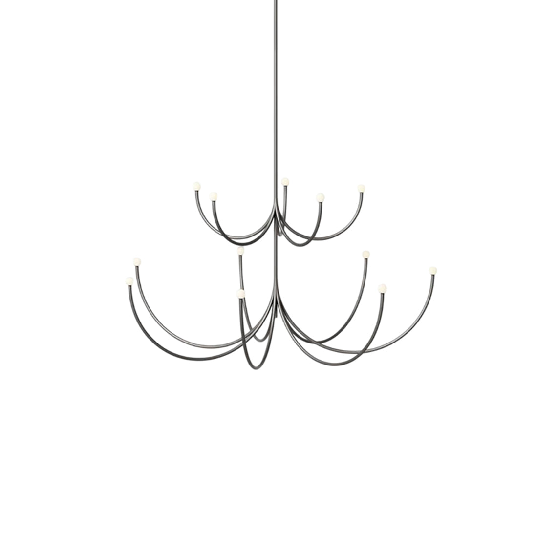 Galoulume Multi-Tier Chandelier Brass & Glass 35.4"D