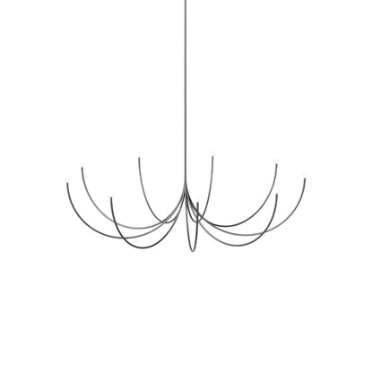 Galoulume Single Chandelier Brass & Glass 19.7"D