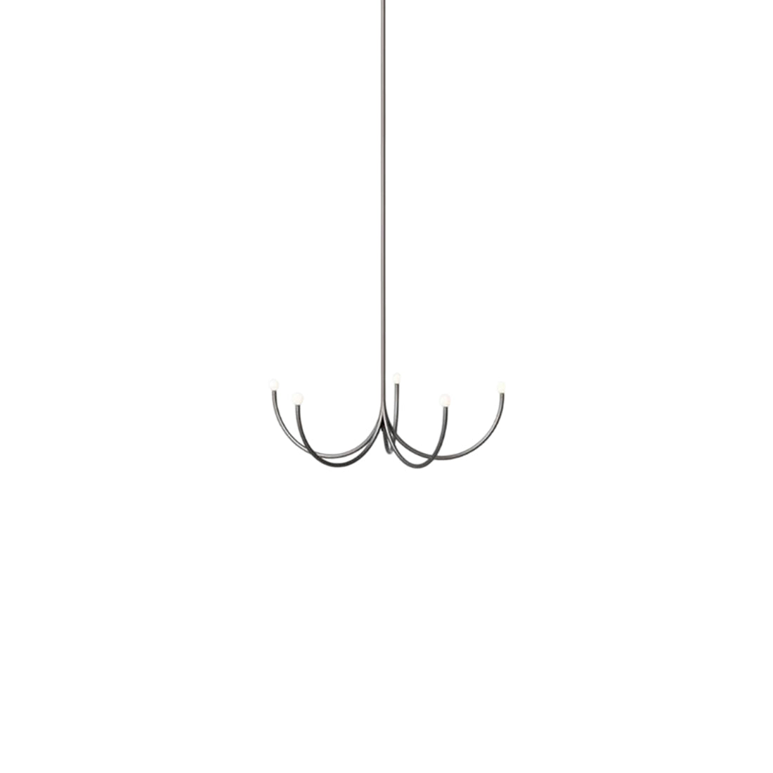 Galoulume Single Chandelier Brass & Glass 19.7"D
