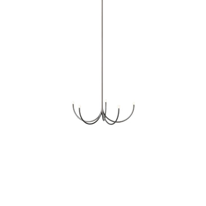Galoulume Single Chandelier Brass & Glass 19.7"D