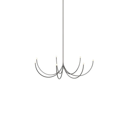 Galoulume Single Chandelier Brass & Glass 19.7"D