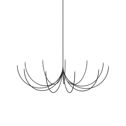 Galoulume Single Chandelier Brass & Glass 19.7"D