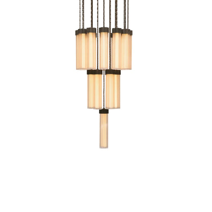 Kaiiorin Chandelier Brass & Aluminum & Glass 12"D