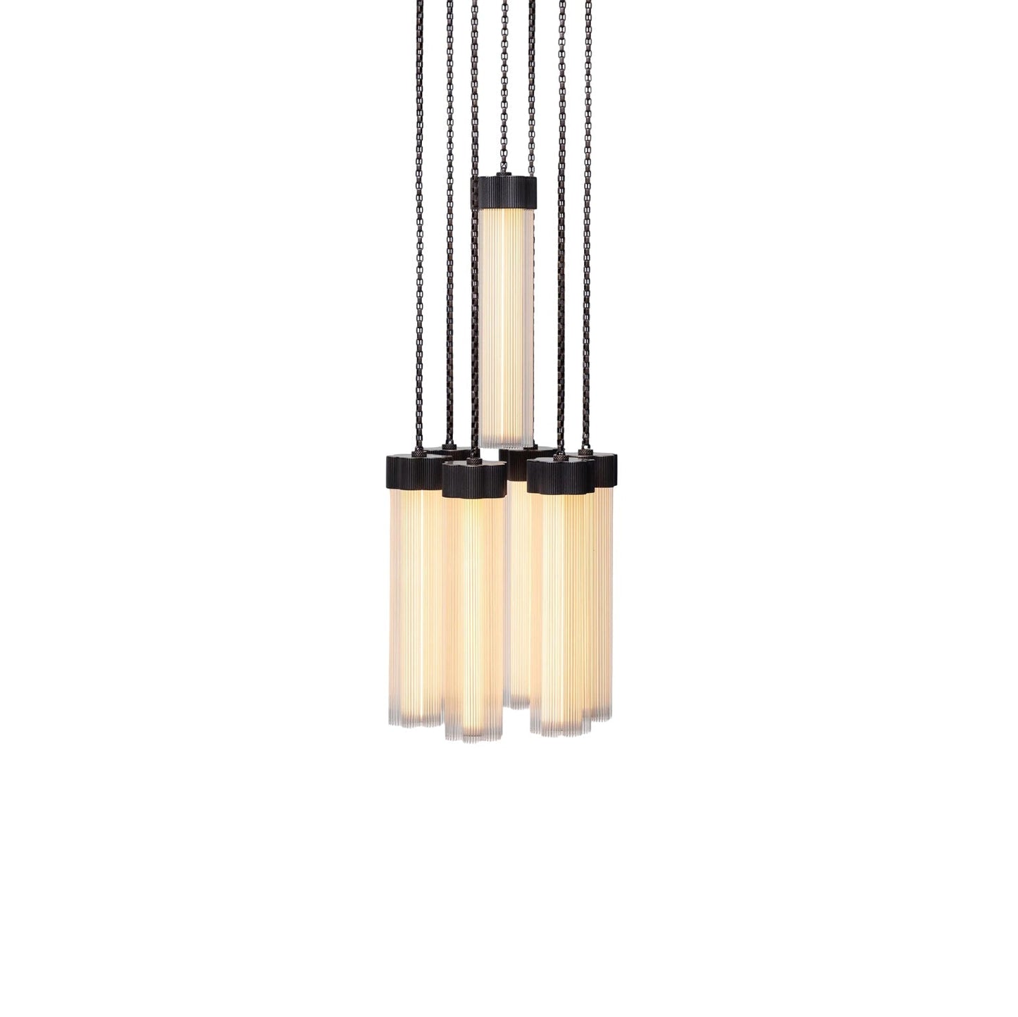 Kaiiorin Chandelier Brass & Aluminum & Glass 12"D