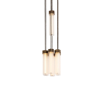 Kaiiorin Chandelier Brass & Aluminum & Glass 12"D