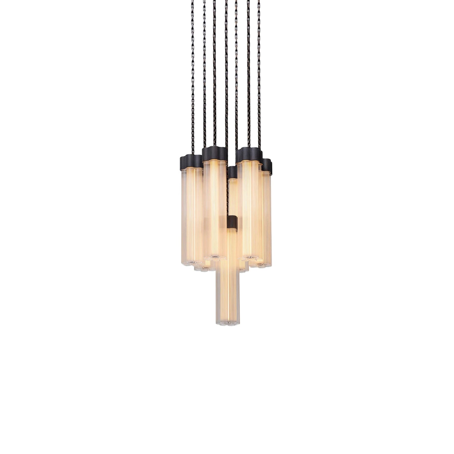Kaiiorin Chandelier Brass & Aluminum & Glass 12"D