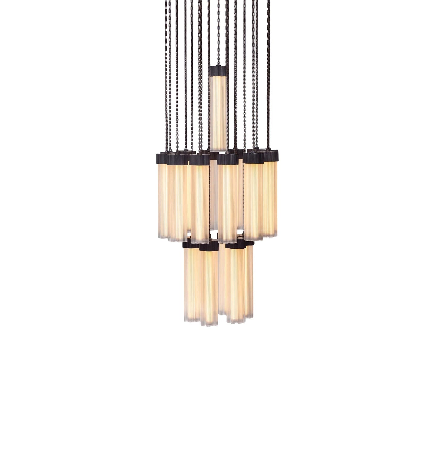 Kaiiorin Chandelier Brass & Aluminum & Glass 12"D