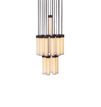 Kaiiorin Chandelier Brass & Aluminum & Glass 12"D