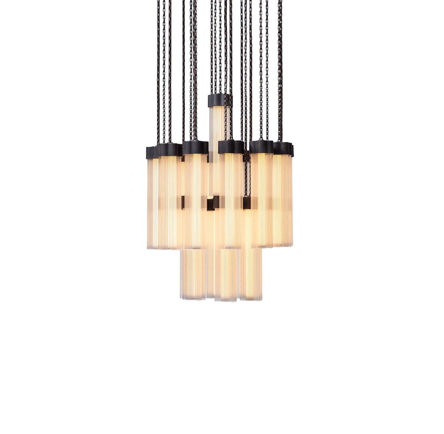 Kaiiorin Chandelier Brass & Aluminum & Glass 12"D
