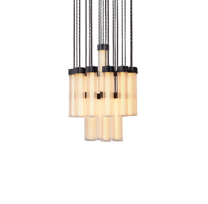 Kaiiorin Chandelier Brass & Aluminum & Glass 12"D