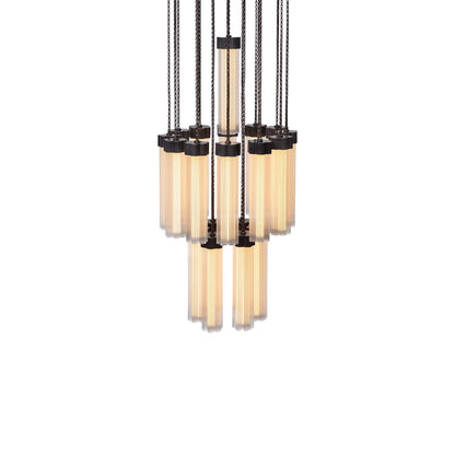 Kaiiorin Chandelier Brass & Aluminum & Glass 12"D