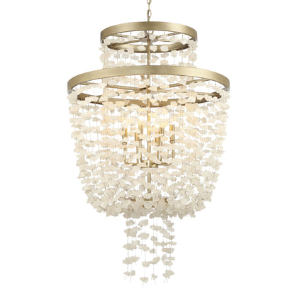 Vetevra Pendant Light Steel & Natural Stone 24"D