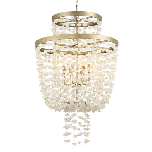 Vetevra Pendant Light Steel & Natural Stone 24"D