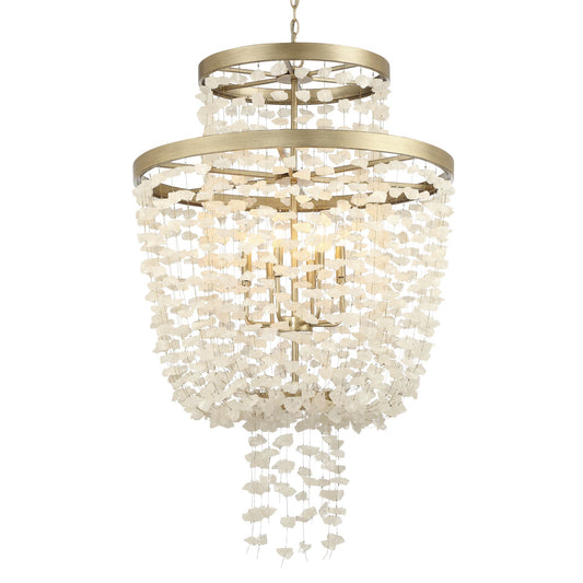 Vetevra Pendant Light Steel & Natural Stone 24"D