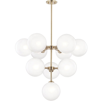 Galaecyn Chandelier Metal & Glass 29.75"W