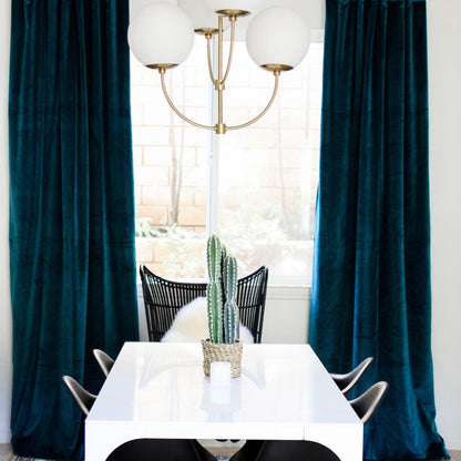 Yorurix Chandelier Metal & Glass 29.75"W x 29.75"D