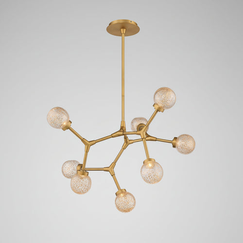 Astraolune LED Chandelier Aluminum & Glass 28"W
