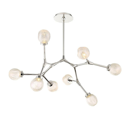Astraolune LED Chandelier Aluminum & Glass 28"W