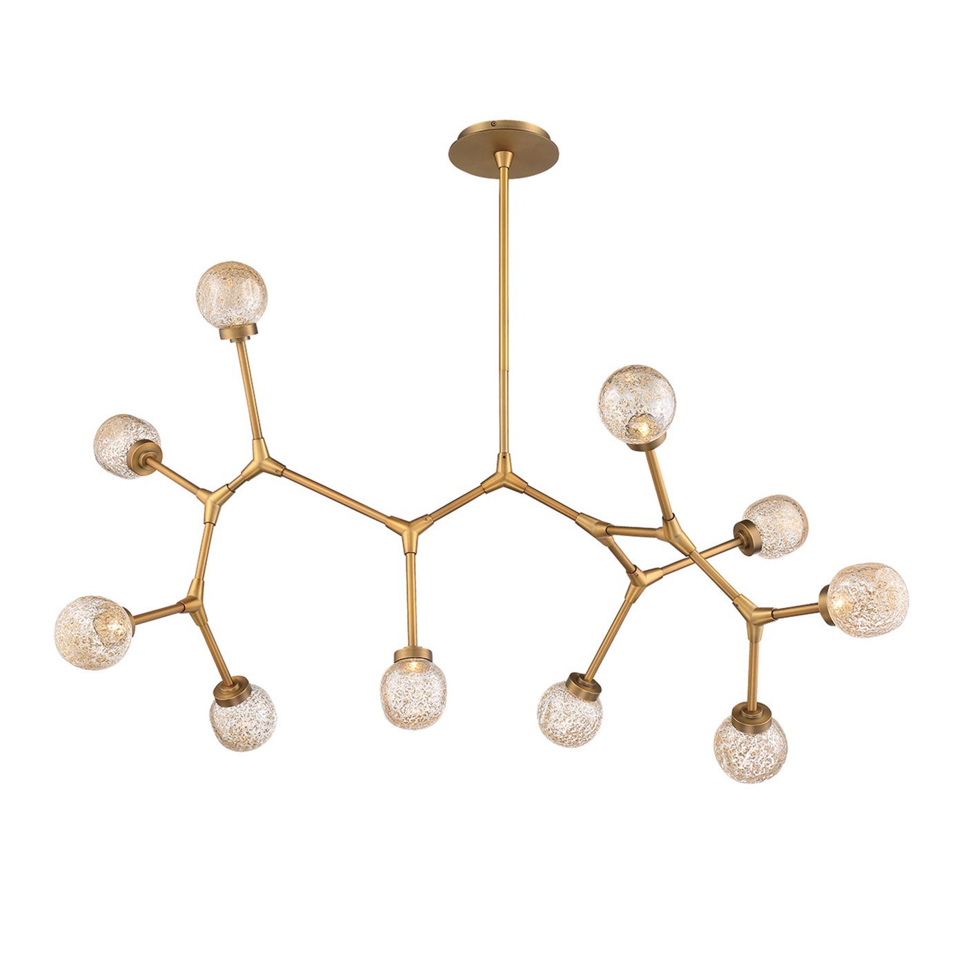 Astraolune LED Chandelier Aluminum & Glass 28"W