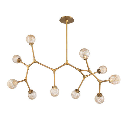 Astraolune LED Chandelier Aluminum & Glass 28"W