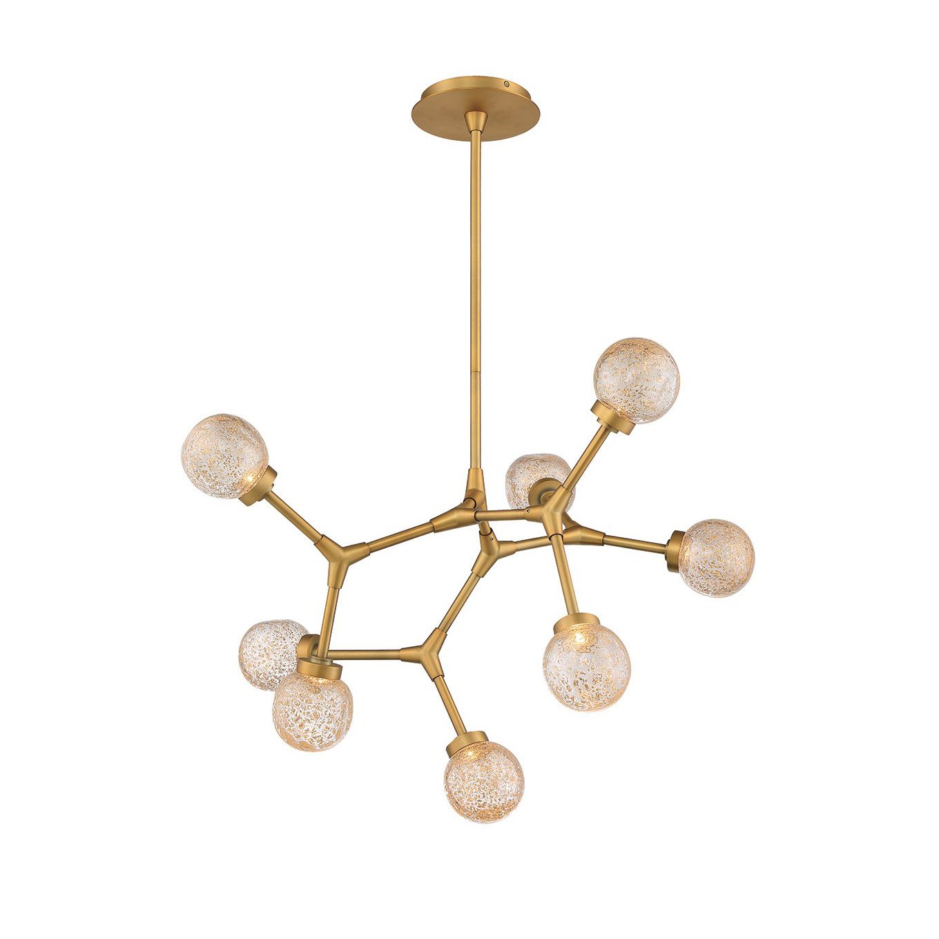 Astraolune LED Chandelier Aluminum & Glass 28"W