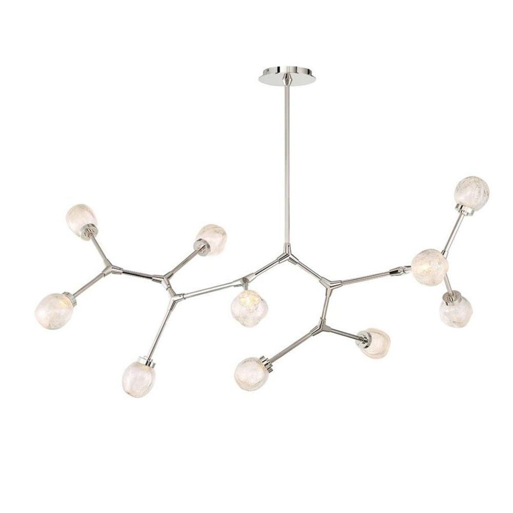 Astraolune LED Chandelier Aluminum & Glass 28"W