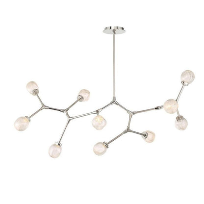 Astraolune LED Chandelier Aluminum & Glass 28"W