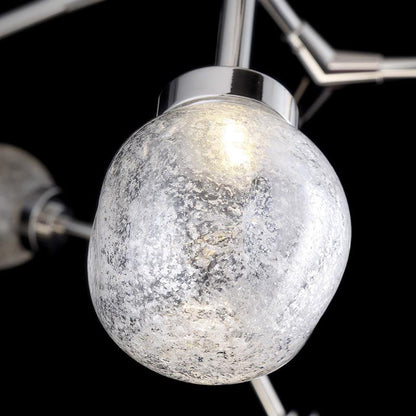 Astraolune LED Chandelier Aluminum & Glass 28"W