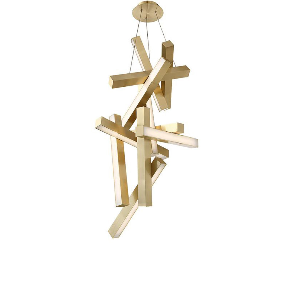 Beliolix LED Vertical Chandelier Aluminum & Acrylic Diffuser 25"W x 23"D