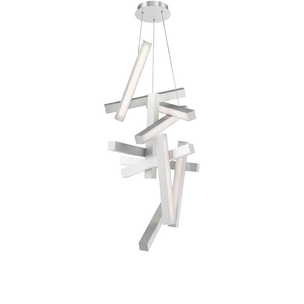 Beliolix LED Vertical Chandelier Aluminum & Acrylic Diffuser 25"W x 23"D