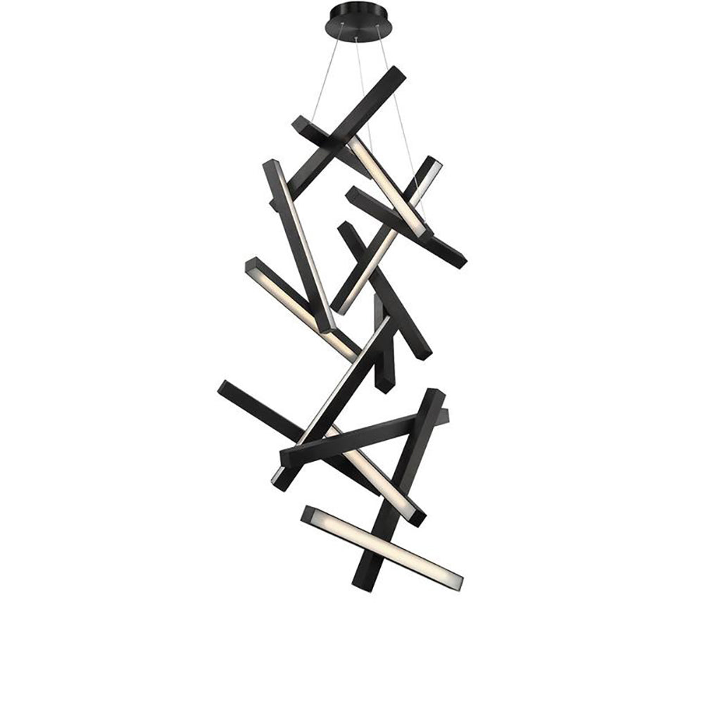 Beliolix LED Vertical Chandelier Aluminum & Acrylic Diffuser 25"W x 23"D