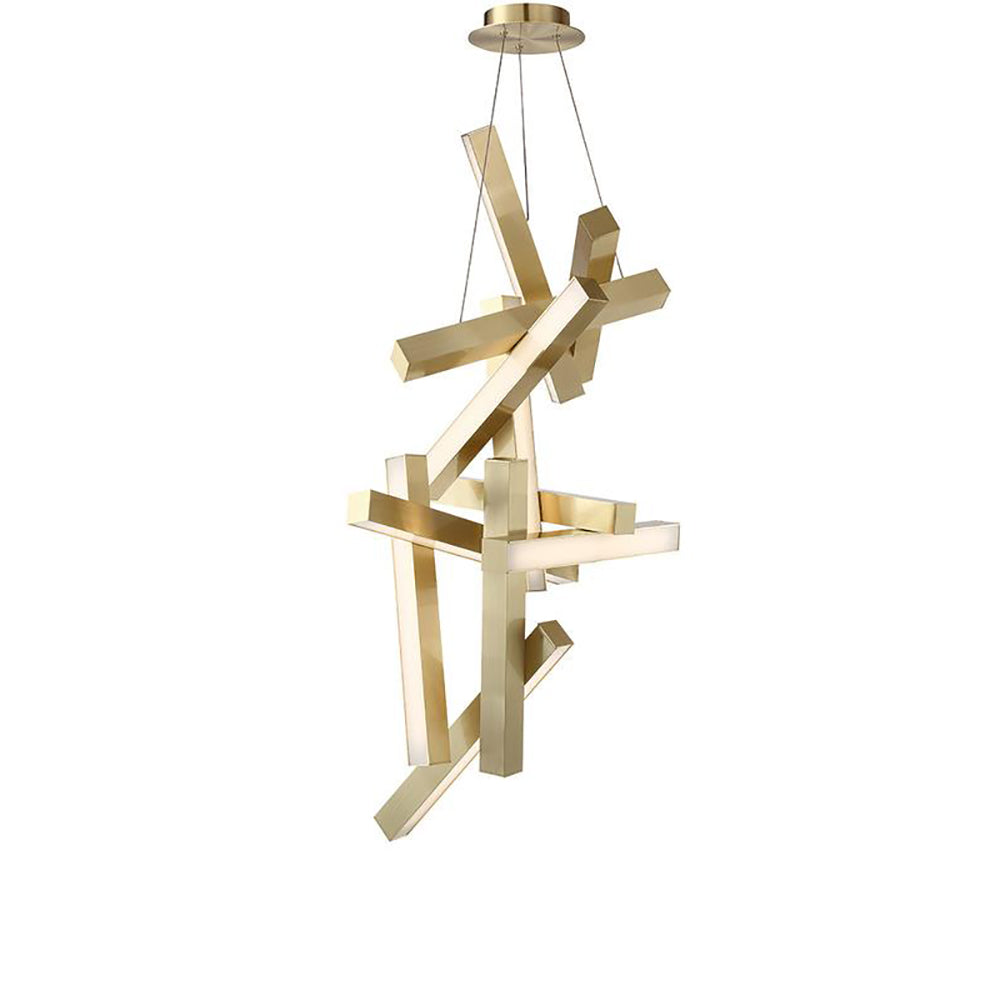 Beliolix LED Vertical Chandelier Aluminum & Acrylic Diffuser 25"W x 23"D