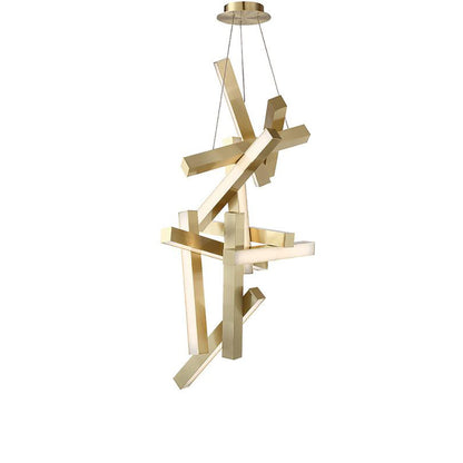 Beliolix LED Vertical Chandelier Aluminum & Acrylic Diffuser 25"W x 23"D