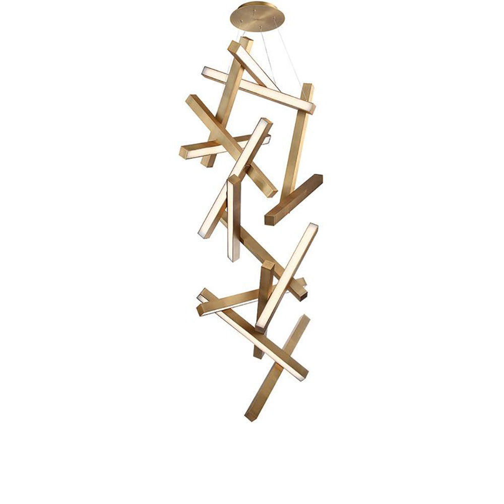 Beliolix LED Vertical Chandelier Aluminum & Acrylic Diffuser 25"W x 23"D