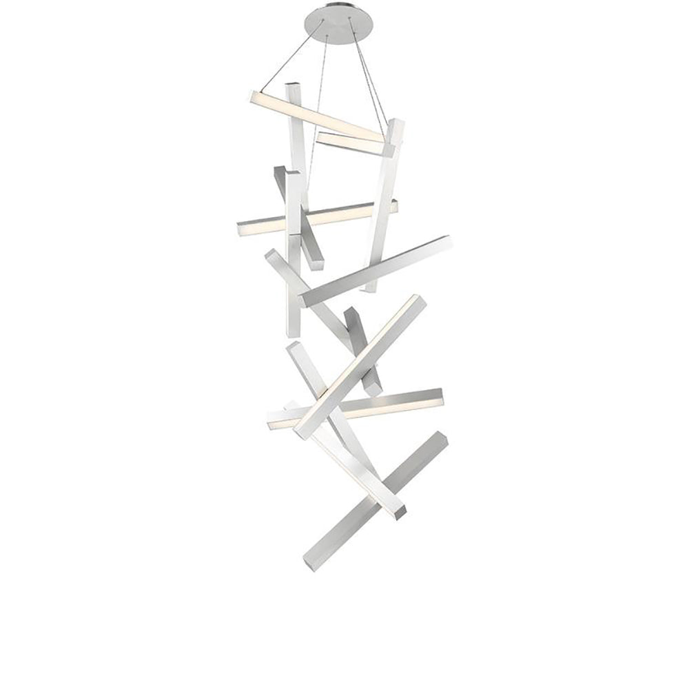Beliolix LED Vertical Chandelier Aluminum & Acrylic Diffuser 25"W x 23"D