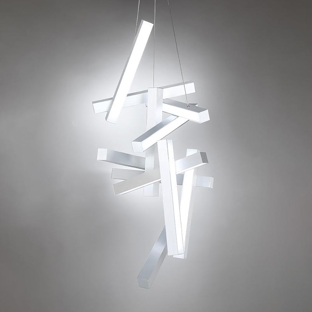 Beliolix LED Vertical Chandelier Aluminum & Acrylic Diffuser 25"W x 23"D